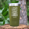 Military Green Funny Old Man Tumbler With Thought This Would Take Longer Design