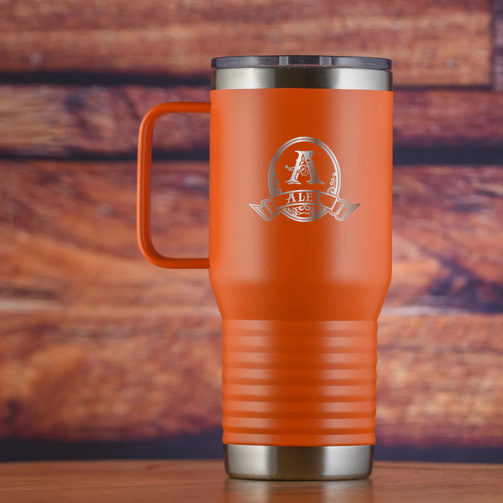 Personalized Travel Tumbler with Handle