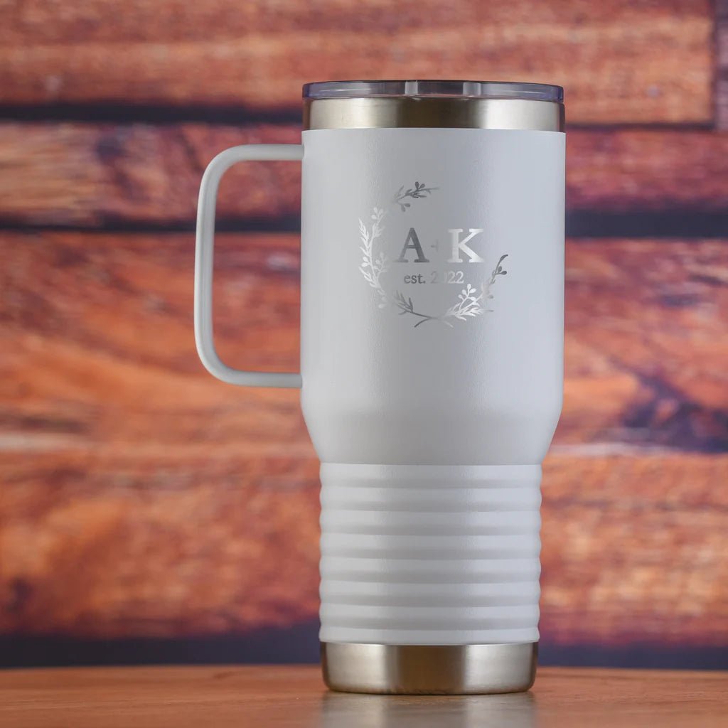 Unique Personalized Anniversary Coffee Travel Tumbler Customized Tumblers Gifts for Men by Groovy Guy