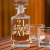 Birthday Whiskey Decanter With Twenty One Af Design