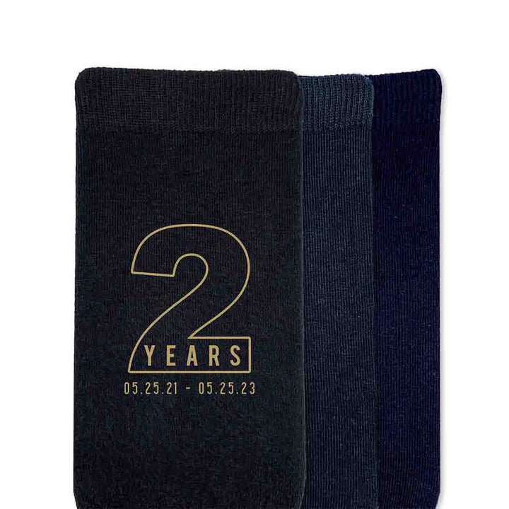 Unique Personalized Cotton Anniversary Socks Customized Socks Gifts for Men by Groovy Guy