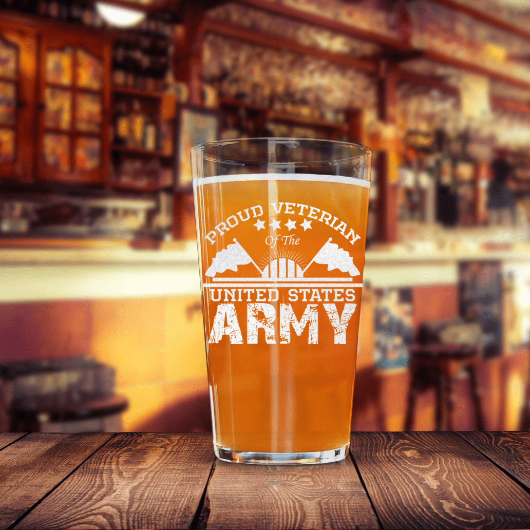 US Army Veteran Pint Glass