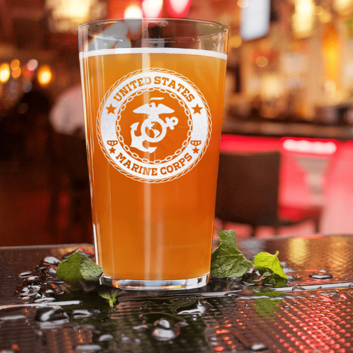 US Marine Corps Pint Glass