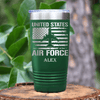 Green Veteran Tumbler With United States Airforce Design