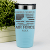 Teal Veteran Tumbler With United States Airforce Design