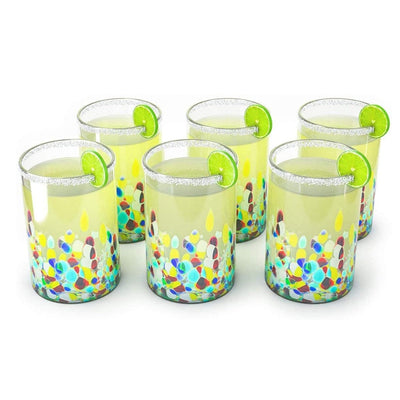 Hand Blown Mexican Drinking Glass Set