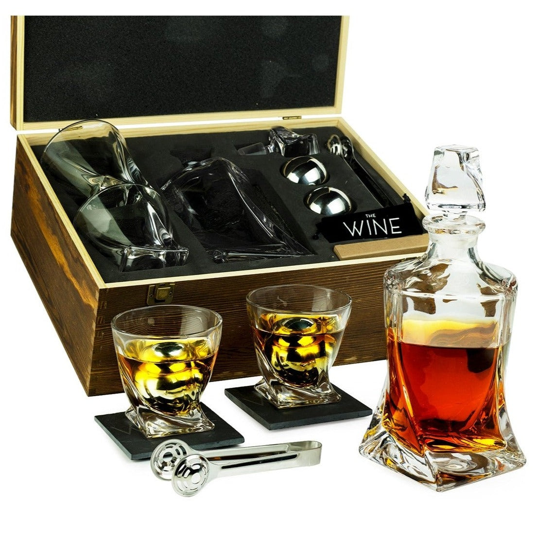 Whiskey Stones & Decanter Gift Set