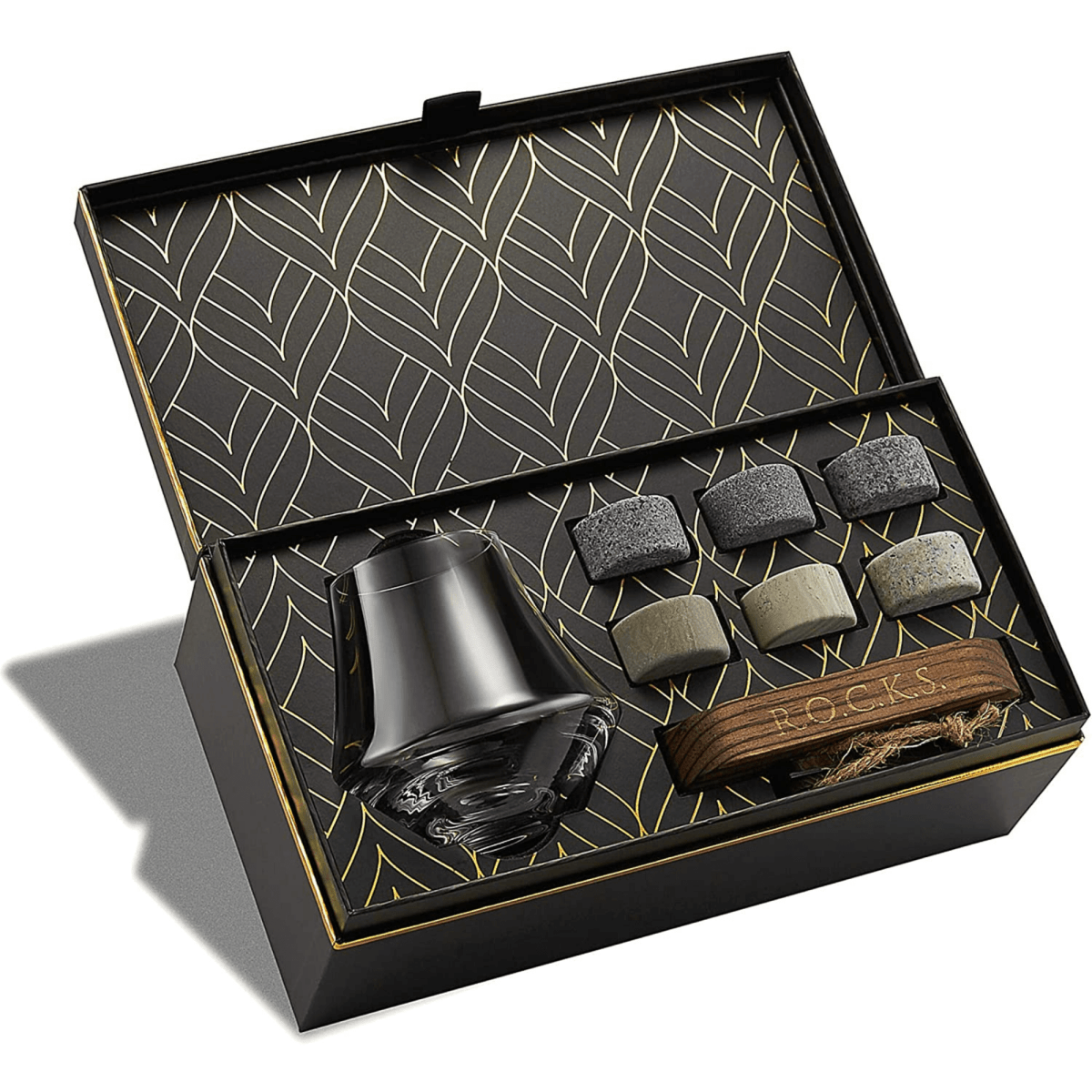 Unique Personalized The Connoisseur's Set Customized Whiskey Stones Gifts for Men by Groovy Guy
