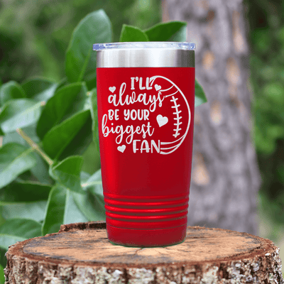 Red football tumbler Unwavering Football Support