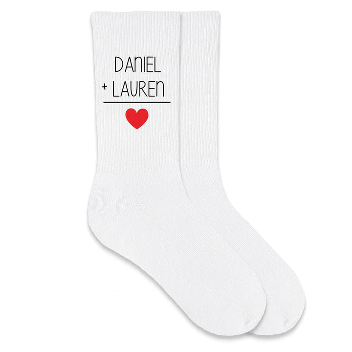 Unique Personalized Names Equal Love Valentine Socks Customized Socks Gifts for Men by Groovy Guy