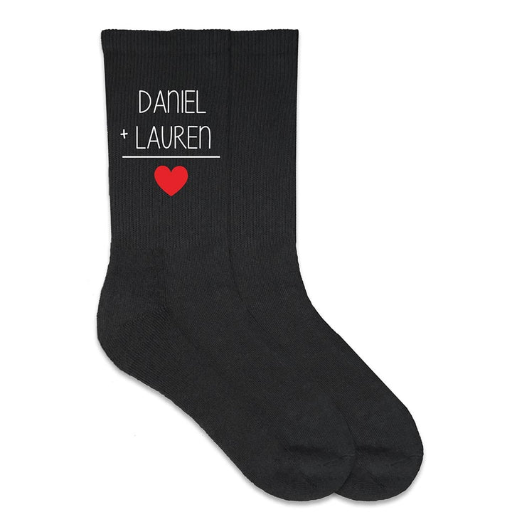 Unique Personalized Names Equal Love Valentine Socks Customized Socks Gifts for Men by Groovy Guy