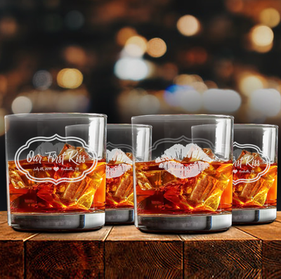 First Kiss Whiskey Glass Set