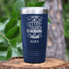 Navy Funny Old Man Tumbler With Value Rising Design