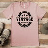 Mens Heather Peach T Shirt with Vintage-Quality design