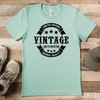 Mens Light Green T Shirt with Vintage-Quality design