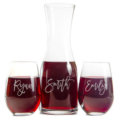 Personalized Wine Decanter Set