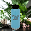 Light Blue Fathers Day Water Bottle With Worlds Best Farter Design