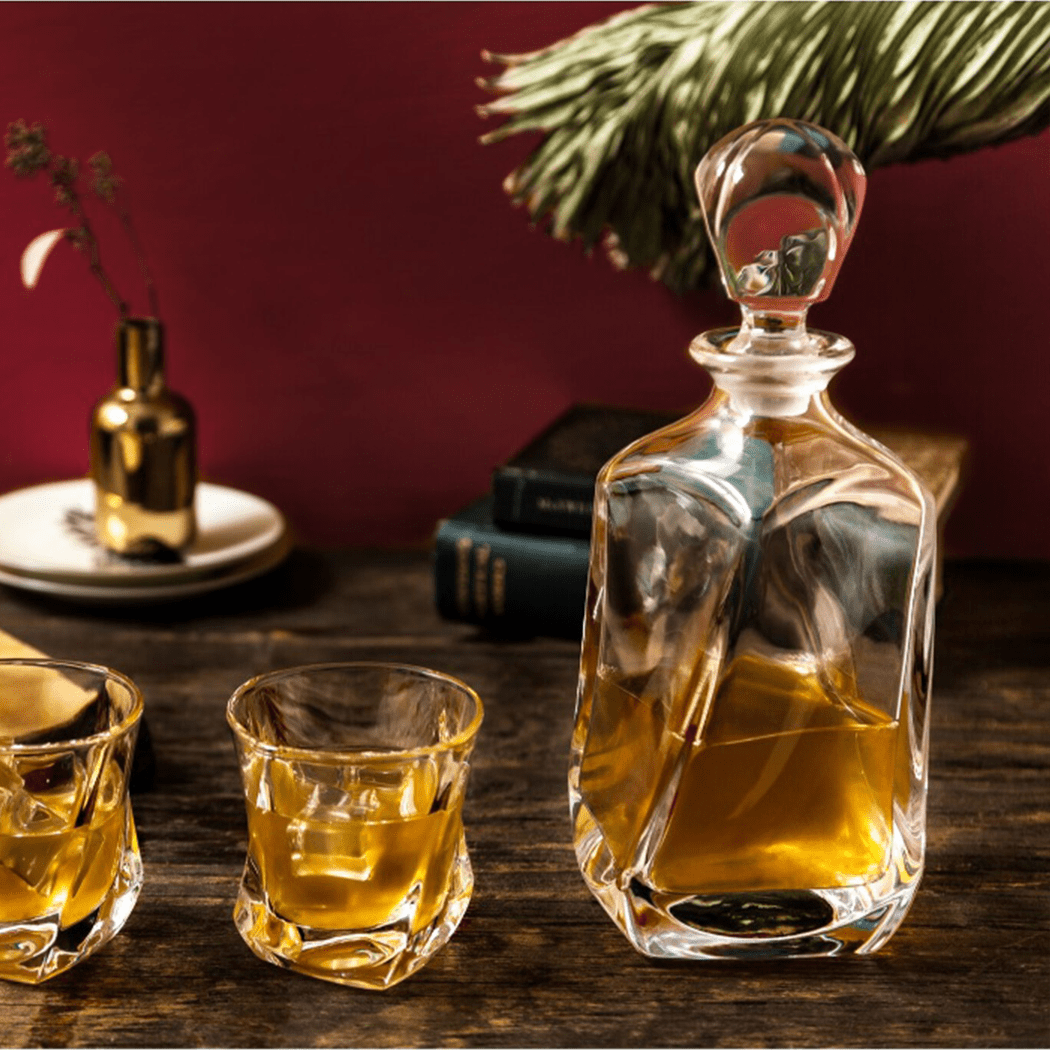 Classy Twisted Decanter Set