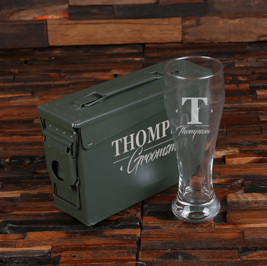 Unique Personalized Groomsmen Ammo Gift Set Customized Gift Sets Gifts for Men by Groovy Guy