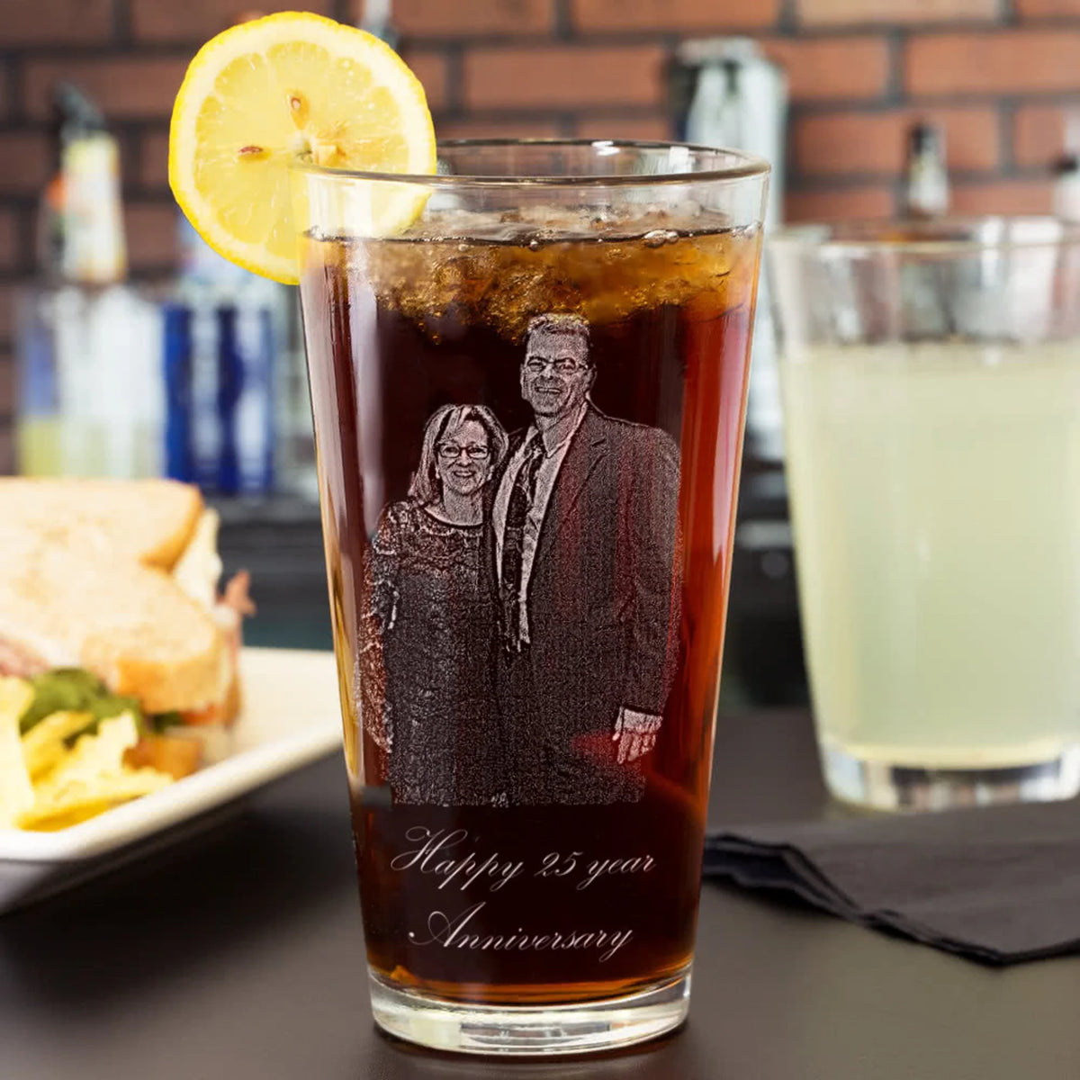 Unique Personalized Sentimental Custom Pint Glass Customized Valentines Gifts for Men by Groovy Guy