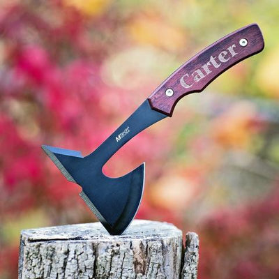 Personalized Engraved Hatchet Brown
