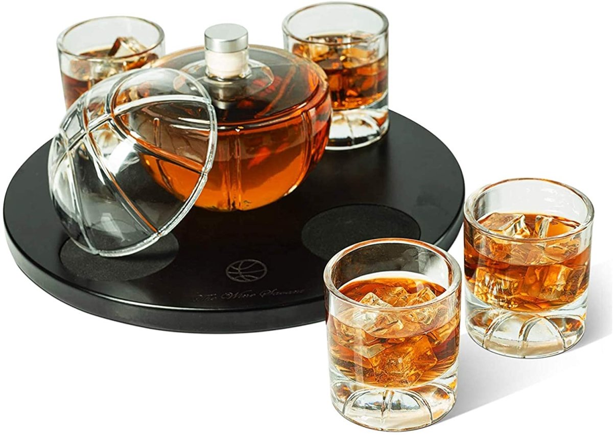 Unique Personalized Basketball Decanter Set Customized Decanter Gifts for Men by Groovy Guy