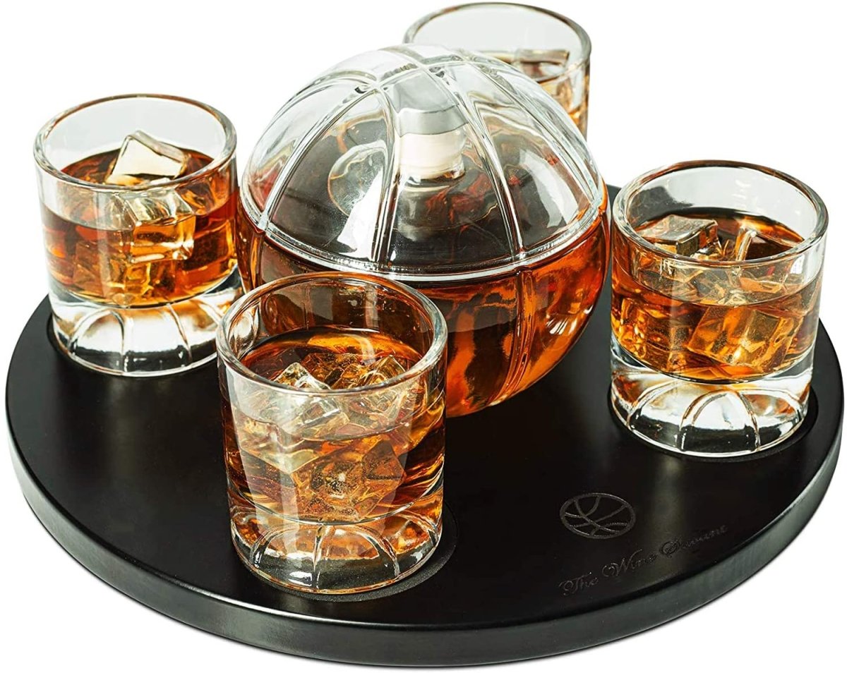 Unique Personalized Basketball Decanter Set Customized Decanter Gifts for Men by Groovy Guy