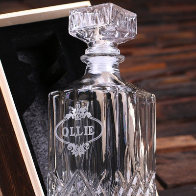 Engraved Crystal Decanter
