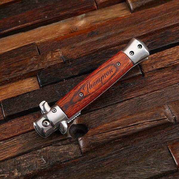 Brown Handled Switch Blade