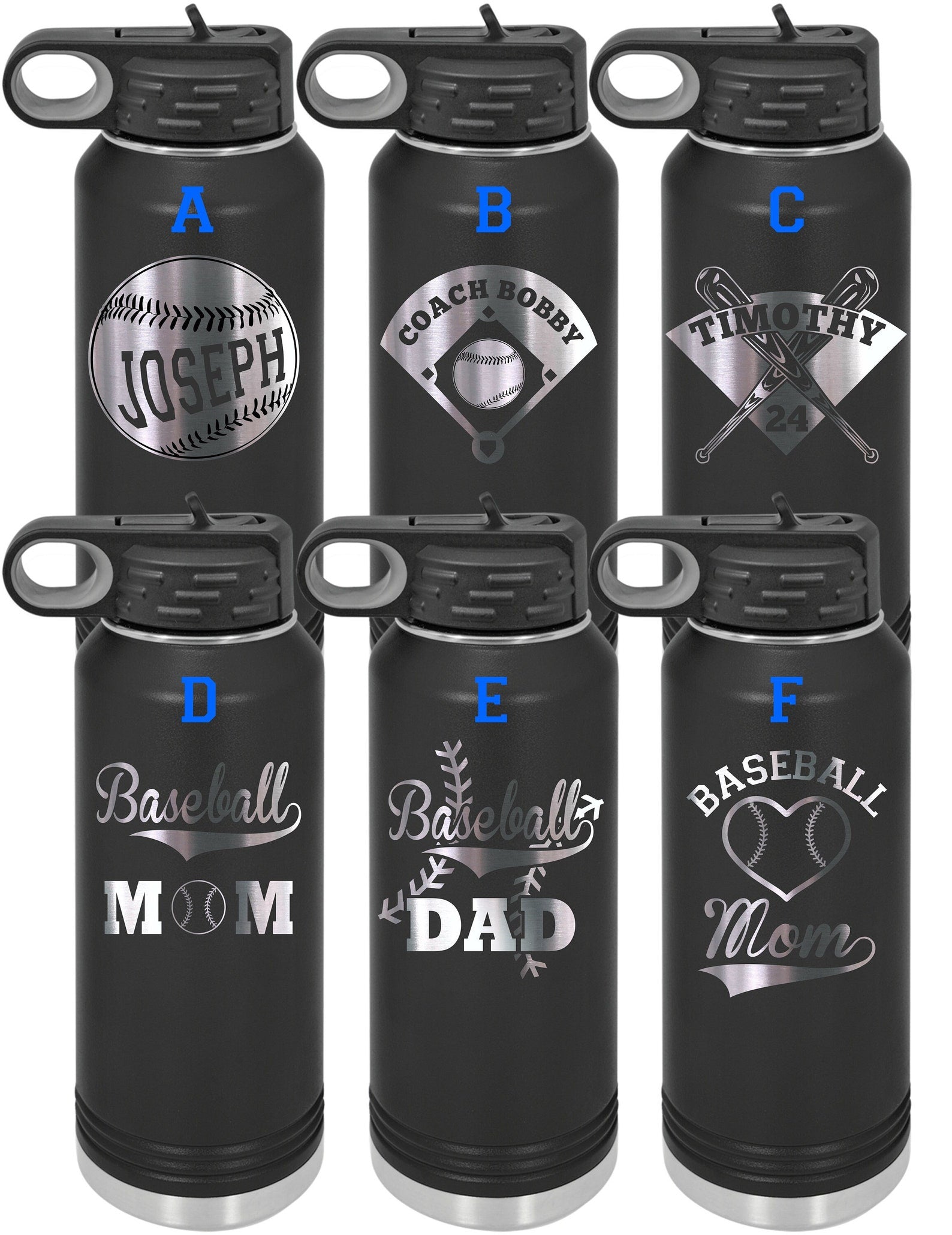  Hyturtle Personalized Baseball Water Bottle Baseball Players  Design Sports Bottles 12oz 18oz 32oz Insulated Stainless Steel Travel Cup  Christmas Gifts For Men Boys Friends Dad Sports Fan : Sports & Outdoors