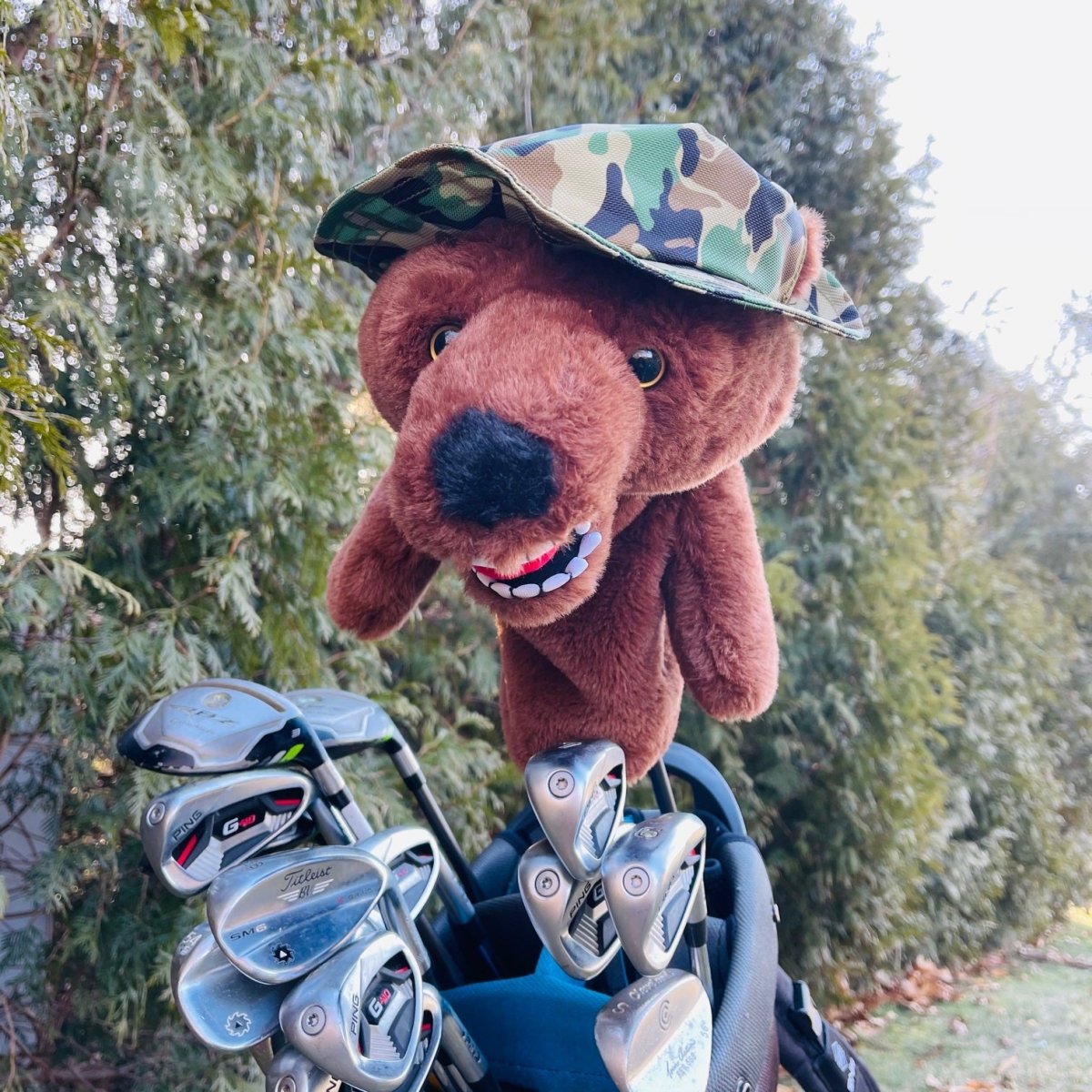 Unique Personalized Military Grizzly Customized Golf Head Covers Gifts for Men by Groovy Guy