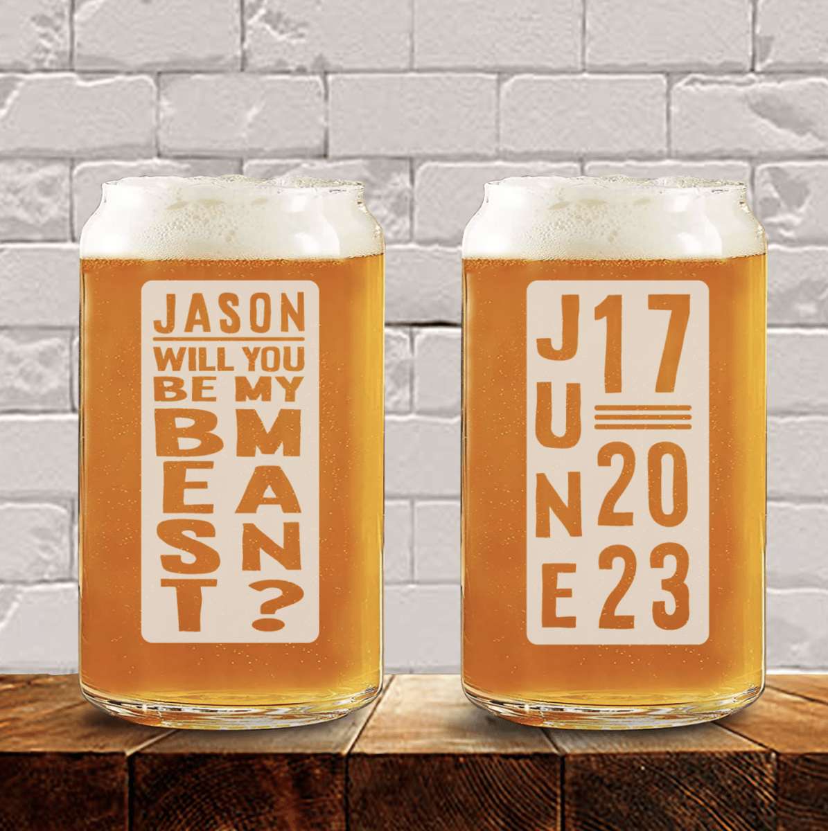 groomsmen beer glass