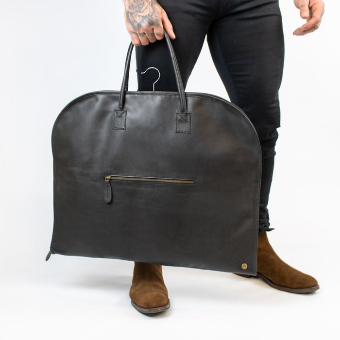 Unique Personalized Luxury Leather Suit Carrier Customized Gifts for Men by Groovy Guy