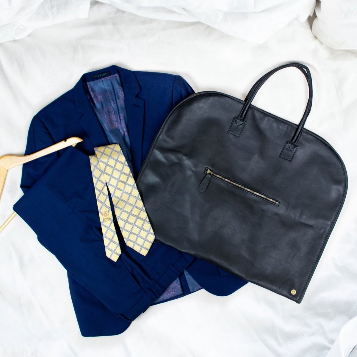 Unique Personalized Luxury Leather Suit Carrier Customized Gifts for Men by Groovy Guy