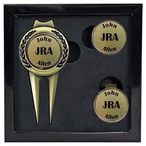 Unique Personalized Deluxe Personalized Divot Tool Set Customized Golf Gifts for Men by Groovy Guy