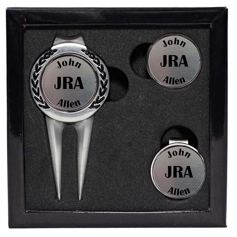 Unique Personalized Deluxe Personalized Divot Tool Set Customized Golf Gifts for Men by Groovy Guy