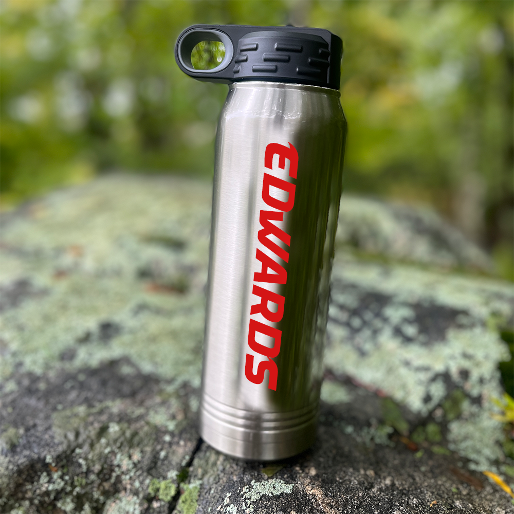 Silver Personalized Water Bottle Tumbler