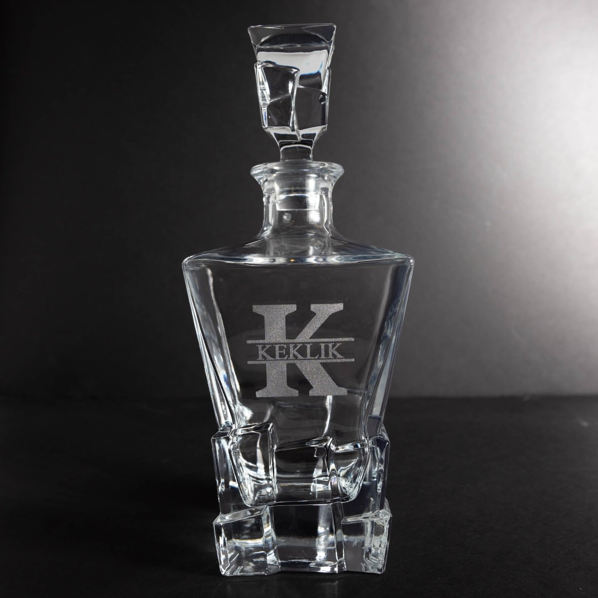 Unique Personalized Glacial Custom Engraved Decanter Set Customized Decanter Gifts for Men by Groovy Guy
