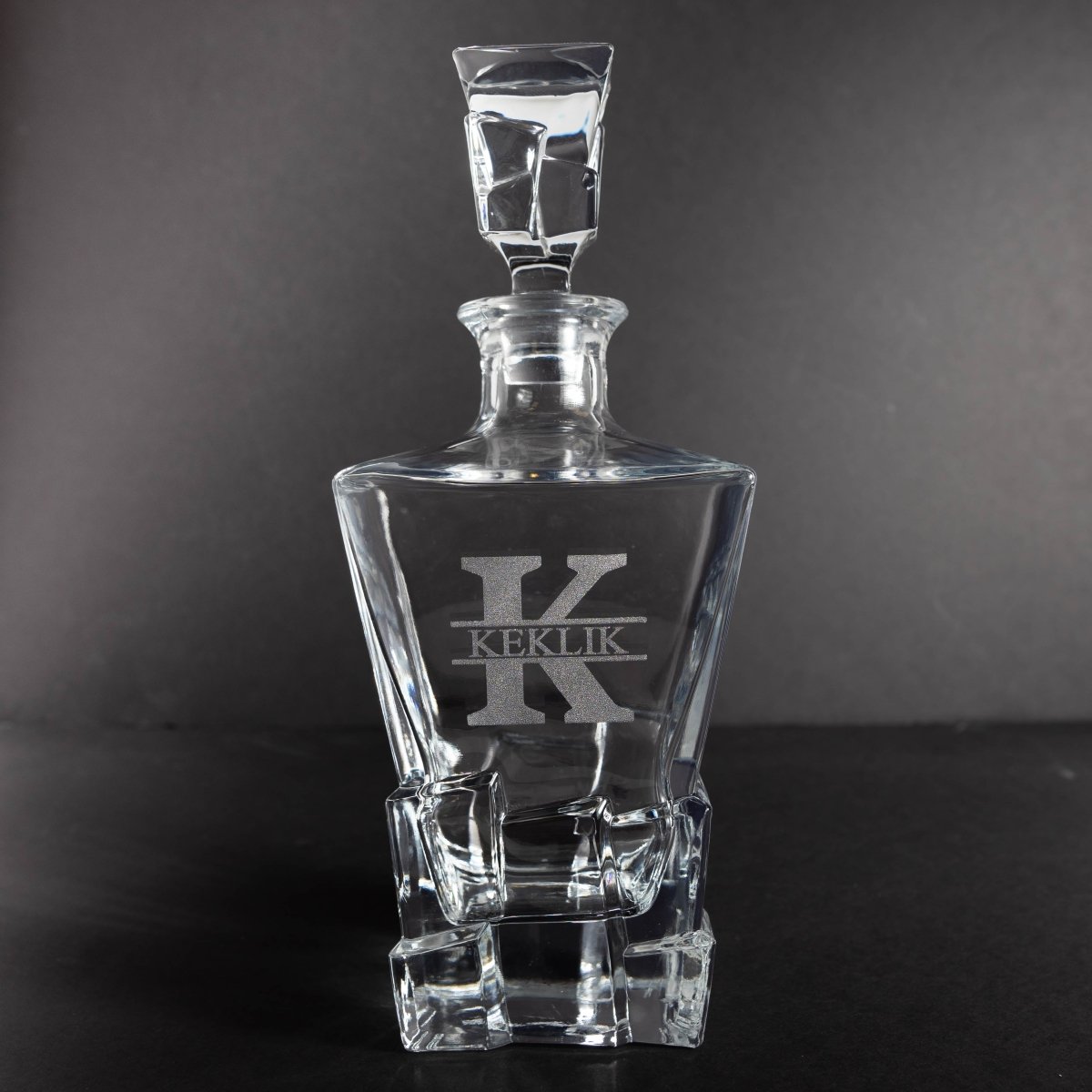 Unique Personalized Glacial Custom Engraved Decanter Set Customized Decanter Gifts for Men by Groovy Guy
