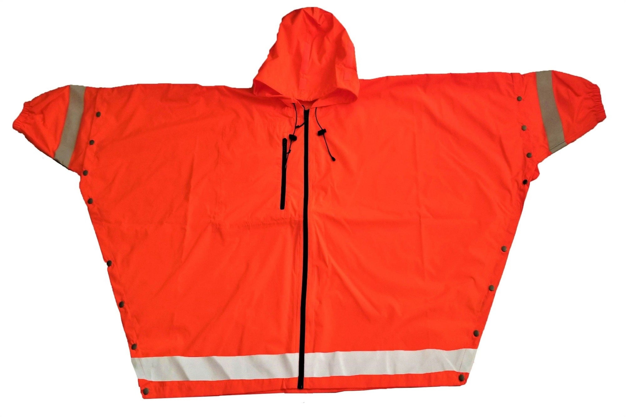 Orange Unisex Hybrid Rain Jacket w/ Reflective Strips