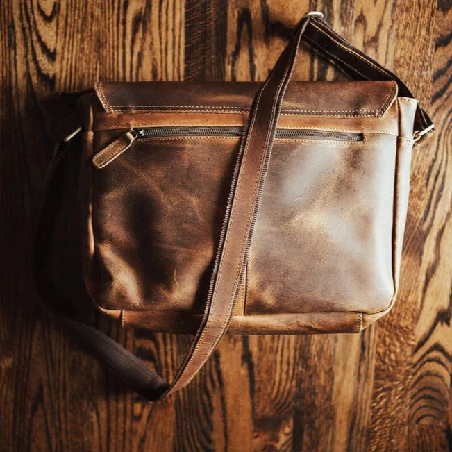 Men's Buffalo Leather Messenger Bag