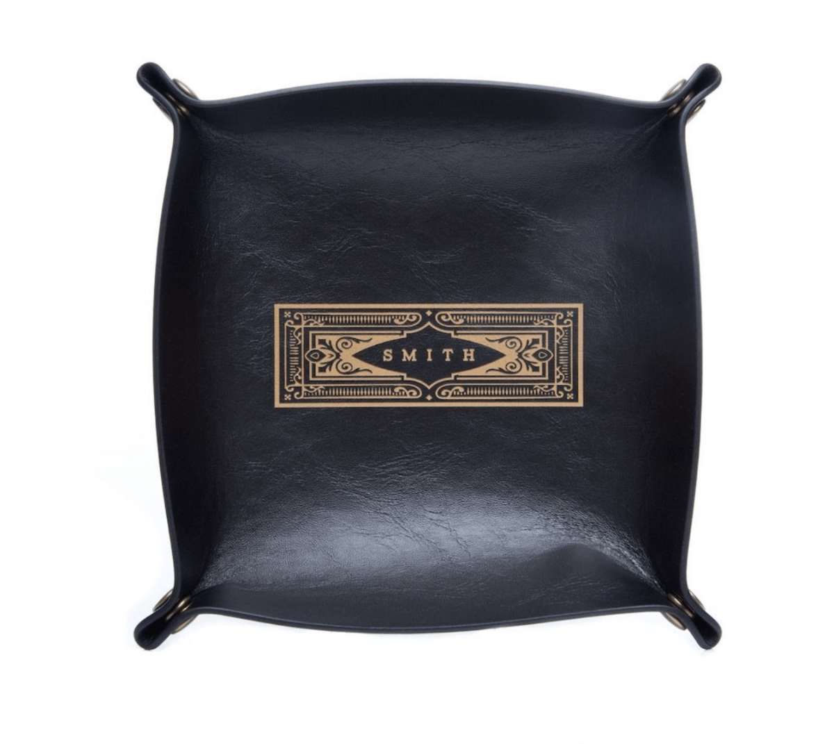 Unique Personalized Leather Valet Tray Customized Guy Gifts Gifts for Men by Groovy Guy