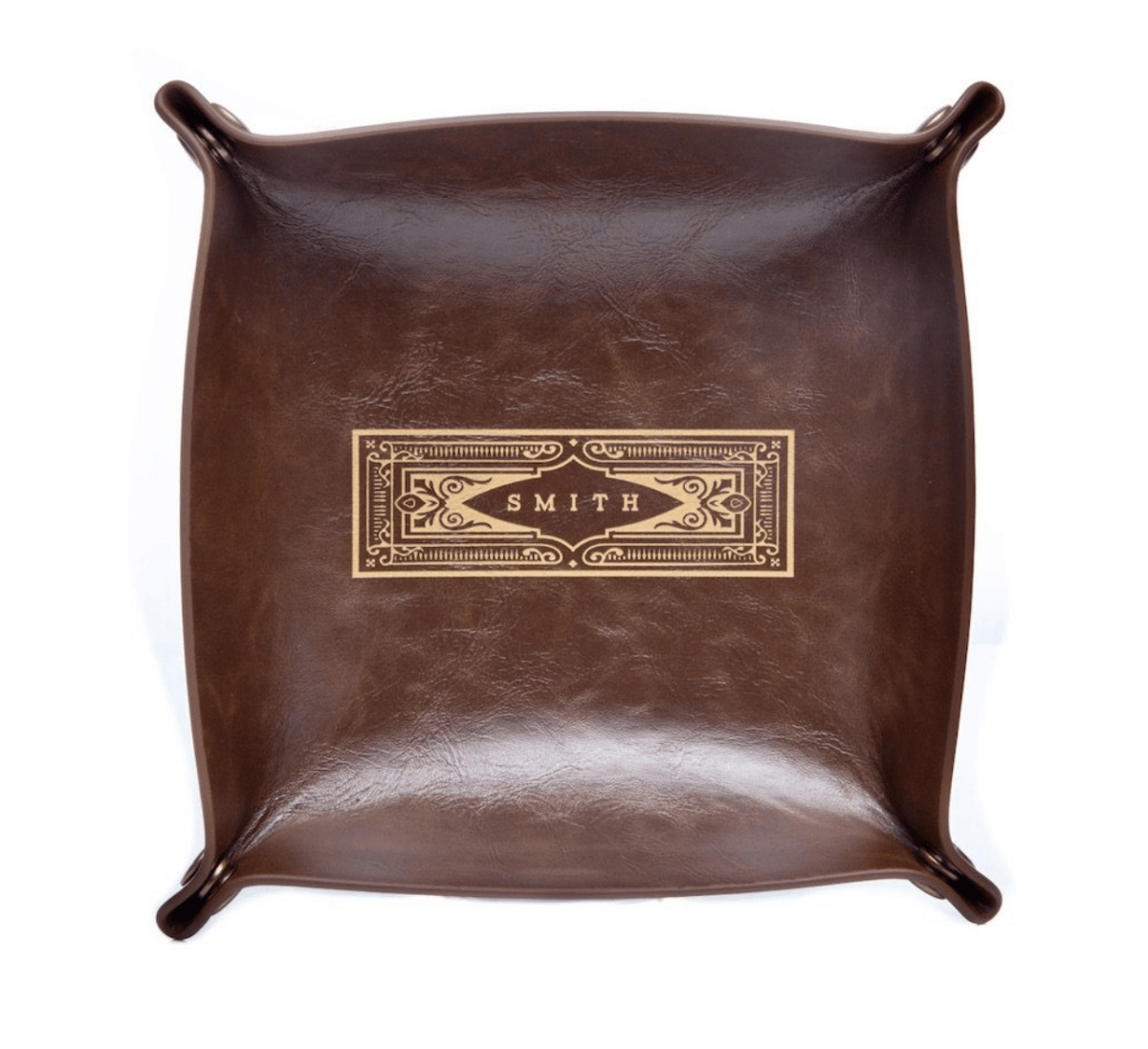 Unique Personalized Leather Valet Tray Customized Guy Gifts Gifts for Men by Groovy Guy