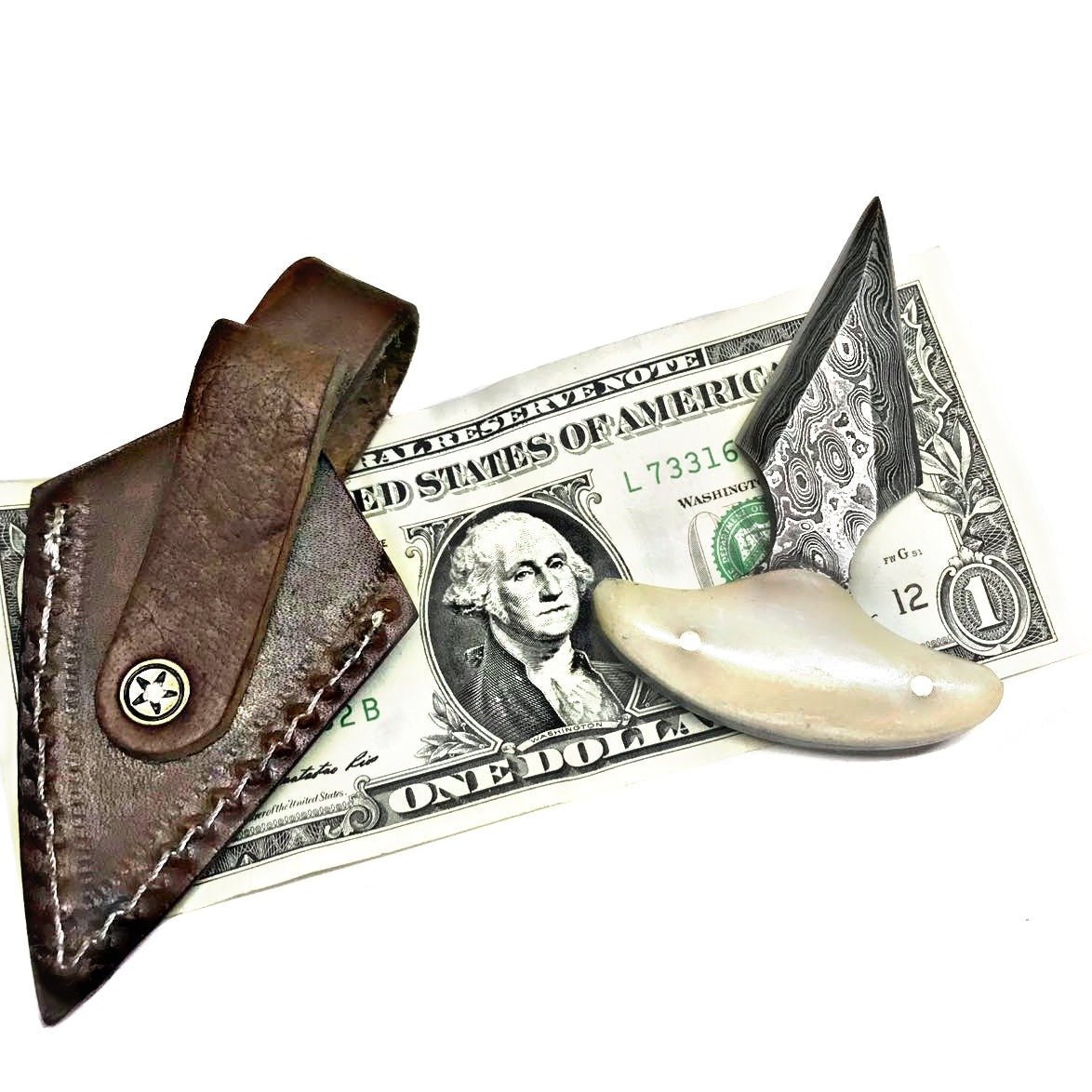 Unique Personalized Rain Drop Damascus Customized Damascus Knife Gifts for Men by Groovy Guy