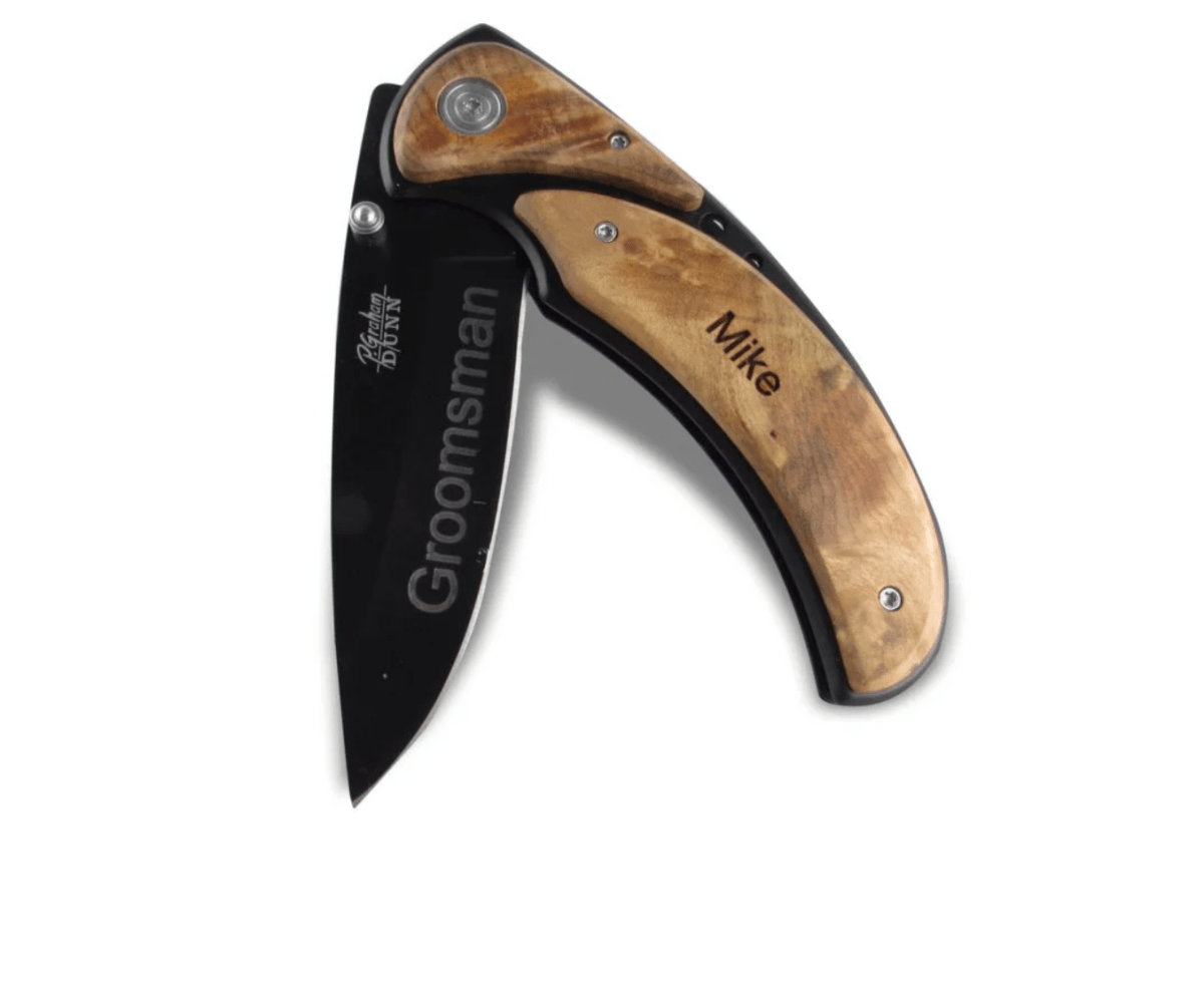 Unique Personalized Sentimental Custom Engraved Pocket Knife Customized Knife Gifts for Men by Groovy Guy