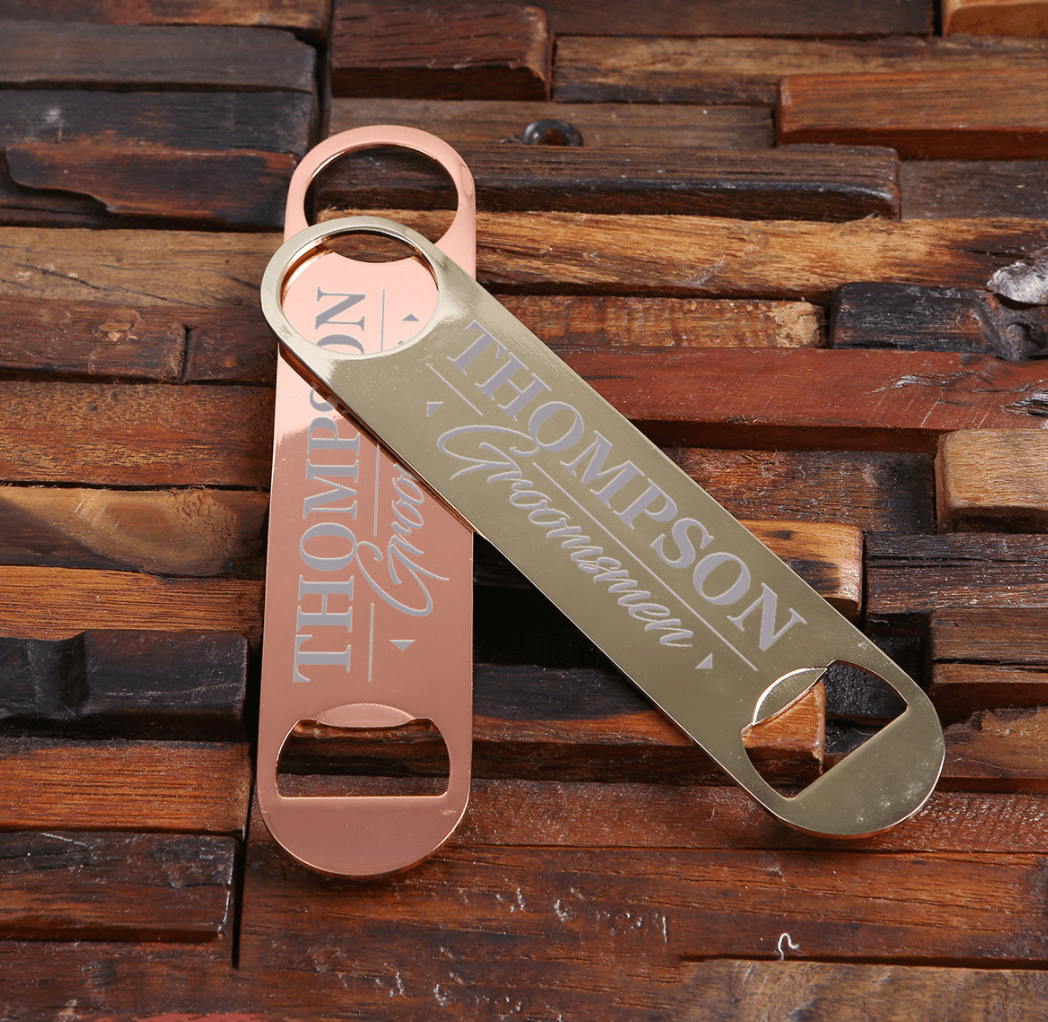Unique Personalized Simply Sleek Customized Bottle Openers Gifts for Men by Groovy Guy