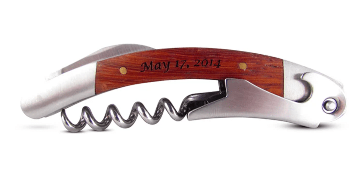Unique Personalized Wine And Dine Customized Bottle Openers Gifts for Men by Groovy Guy