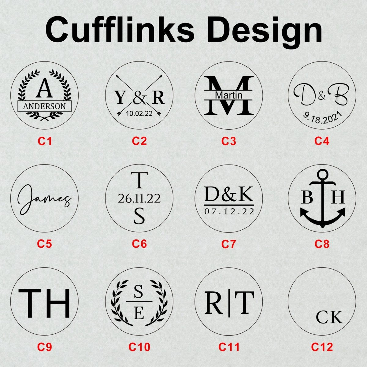 Unique Personalized Classic Cufflinks & Keepsake Box Customized cufflinks Gifts for Men by Groovy Guy