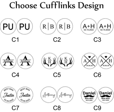 Engraved Cufflinks Set