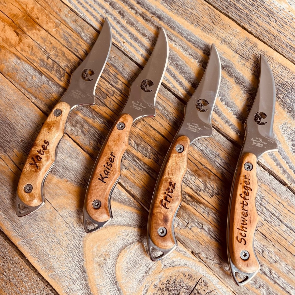 Unique Personalized Bloke & Dagger Customized Knives Gifts for Men by Groovy Guy